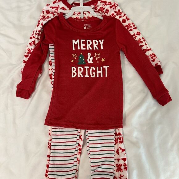 Carter's Other - Carter's Goodnight Llama Pajama Set Unisex 18M Red Merry & Bright